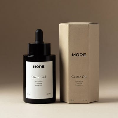 MORE Castor Olie 50 ml – 100% Pure Ricinusolie voor Wimpers, Wenkbrauwen, Haar & Huid