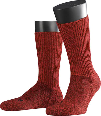 FALKE Walkie Ergo eenkleurig wol functioneel materiaal sokken unisex rood - maat 37-38