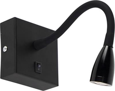 QAZQA Moderne flexibele wandlamp zwart LED - Flex