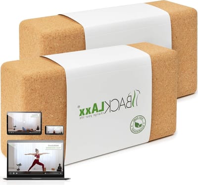 Yoga Block kurk - duurzaam en huidvriendelijk - 100% natuurlijk - ecologisch geproduceerd incl. toepassingsvideo's