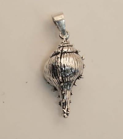 Sterling zilveren hanger van een schelp - zilveren hanger van een zee schelp - sierlijke zilveren vrouwen hanger zee gerelateerd - zeeleven hangertje - bedel voor aan ketting schelpje