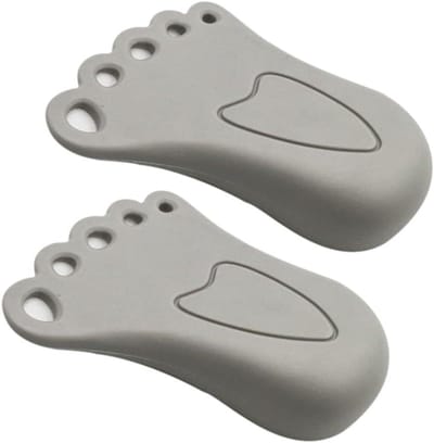Deurstopper Set - Wandmontage Stopper - Deuren Open Houden - Zacht Rubber - 2 Stuks - Grijs