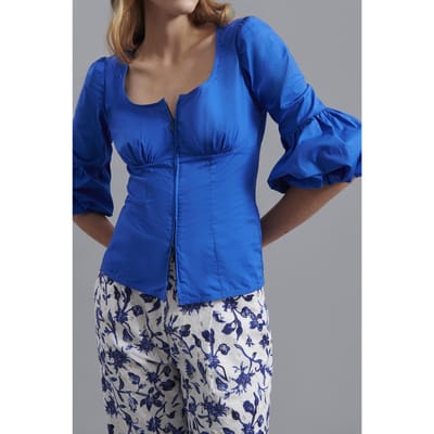 Anne Fontaine Madrague Deep Blue Maat: 44 | Blouses Outlet | Dames | Blauw