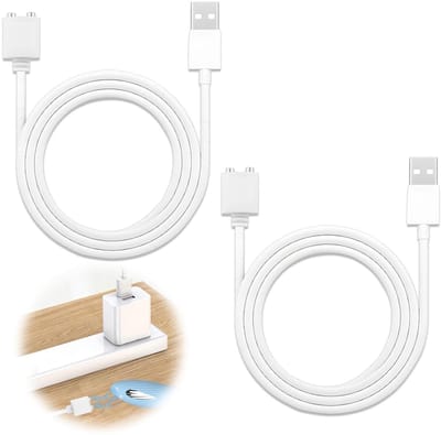 USB Oplaadkabel 0.8 m voor Elektrische Tandenborstels en Speelgoed, 2 Pin Afstand van 7 mm, Snelladen en Compatibel met 2-Punt Apparaten