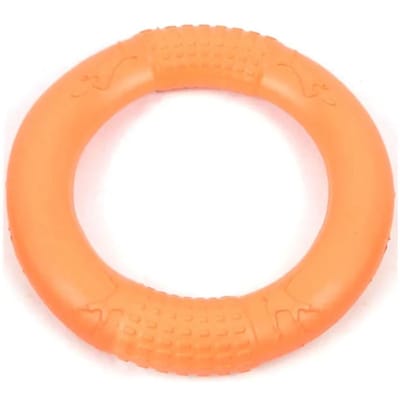 Booteely 1 Stuk Oranje Hondenspeelgoed Huisdier Vliegende Schijf Trainingsring Trekker Eva Interactieve Trainingsring Trekker Duurzaam Voor Honden