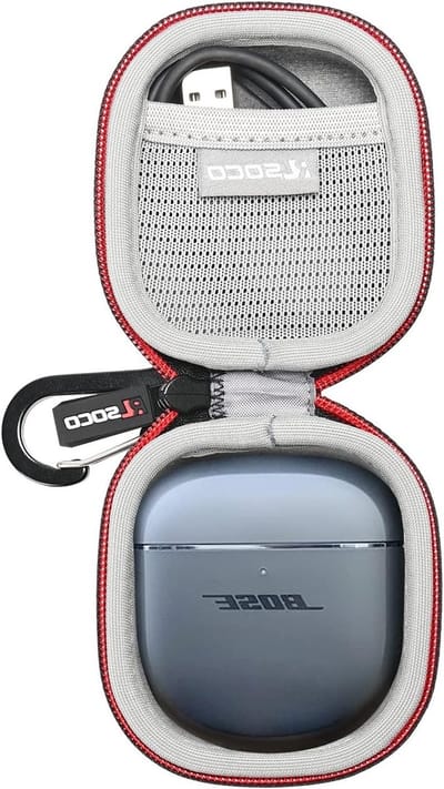 Beschermhoes voor Bose QuietComfort Ultra en Earbuds II - Zwart, Schokbestendig, Lichtgewicht en Duurzaam