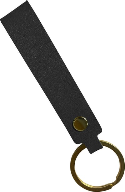 Sleutelhanger Auto Met Sleutelring Leer Sleutelhanger Sleutelhanger Leer Dun - Zwart