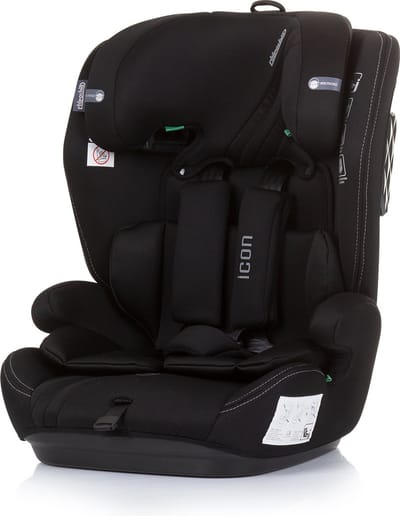 Autostoel Chipolino Icon Autostoel - Auto Kinderzitje - I-Size - Groep 1/2/3 - Verstelbaar - 76-150 cm - Zwart