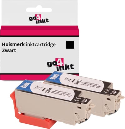 Go4inkt compatible met Epson 33(XL) twin pack inkt cartridges zwart bk - 2 stuks
