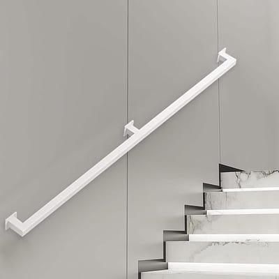 Muurleuningen voor trappen - Trapleuning beugels - Veiligheid thuis - Sterk smeedijzer - Tot 600 cm - Zwart