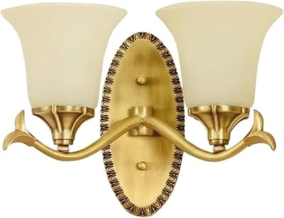 Moderne Wandlamp voor Binnen - 2-Lichts Antieke Kandelaar met Glazen Kap