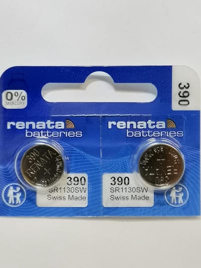 2-Pack Horlogebatterijen Type 390 - Inclusief 2 Stuks, Geschikt voor diverse horloges