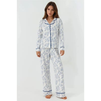Bloemenprint Lange Mouw Loungewear Pyjama Set