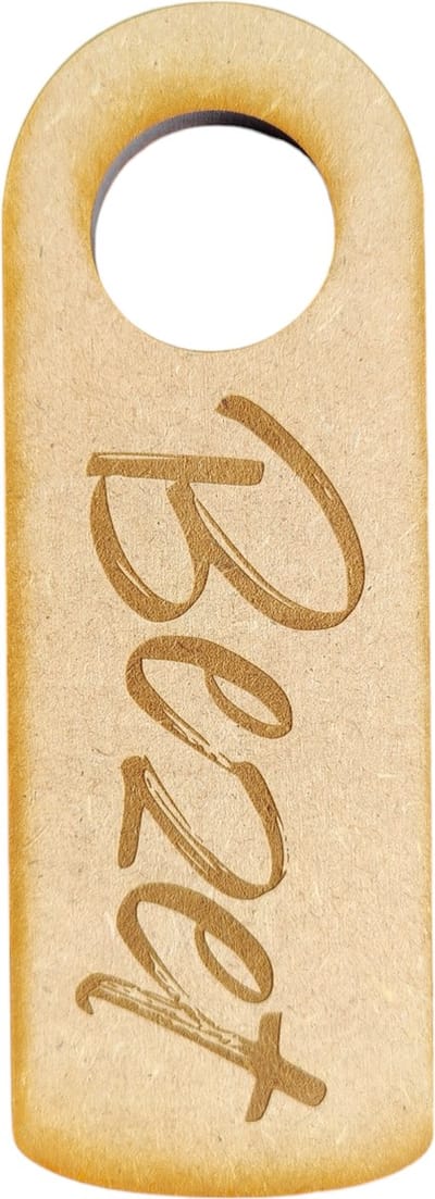 Djemzy - deur bordje - Deurhanger - bezet - vrij - lijkt met stift geschreven - dubbelzijdig - laser gegrafeerd hout - 6 mm mdf