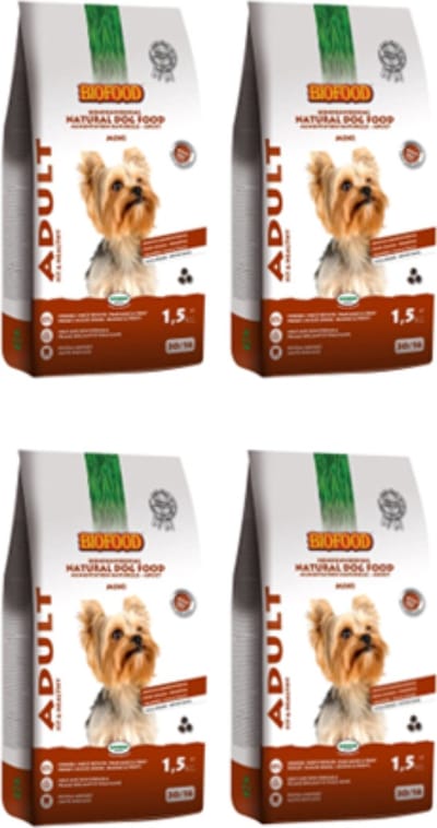 4x Biofood Adult Small Breed Kip- Hondenvoer - 1.5kg