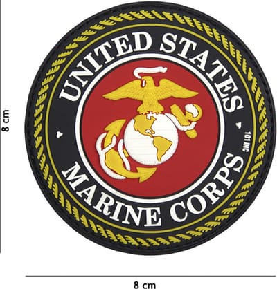 101 Inc Embleem 3D Pvc United States Marine Corps Rood  18069
