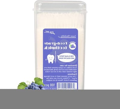 Dubbele tandenstokers - Tanden plectrums - Mondverzorging - Visgraat ontwerp - 100 stuks - Mint