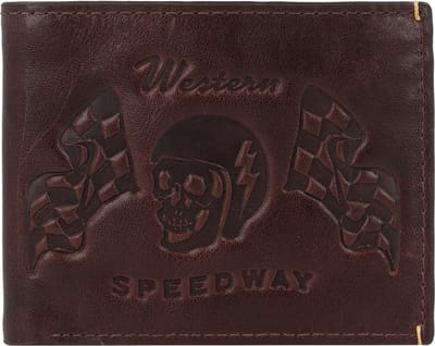 Fossil Bronson portemonnee leer 11,5 cm - Jongens - Horizontaal - dunkelbraun
