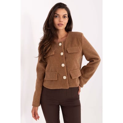 Velour Charm Jacket - Camel / L/XL