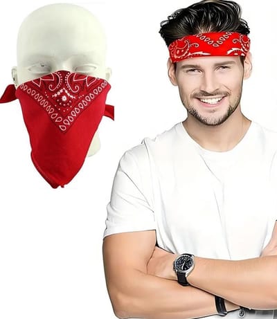 Bandana I Unisex I Boeren Zakdoek I Hoofdband I Rood