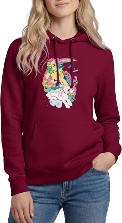 My Little Pony Retro Pony's Met Gekleurde Manen Hoodie Dames