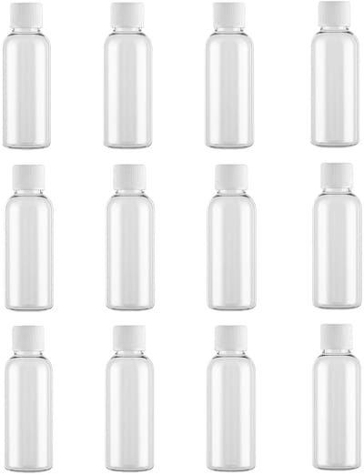 Dailygoods- Lege Flessen 12 Stuks - 30 ml - Draagbare Plastic Containers - Lichtgewicht/Onbreekbaar - Lekvrij - Ideaal voor Reizen - Reisset
