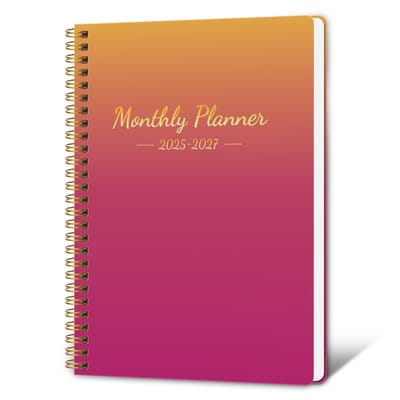 Dailygoods- Maandplanner 2025-2027 - 2-jarige Kalender - Waterdichte Hoes - Dikke Papier - Activiteiten/Evenementen Plannen - 7,4"x9,4" Formaat