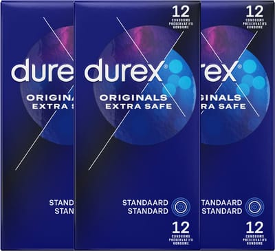 Durex Originals Condooms Extra Safe - 3x 12 stuks