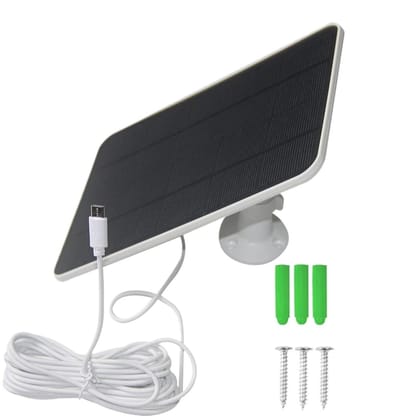 20W Ring Camera Zonnepaneel - Hoog rendement Type C Oplader | Weerbestendige Zonne-energie Station voor Spotlight & Schijnwerper, Draagbare Beveiliging Batterij Booster voor Thuis, Kantoor en