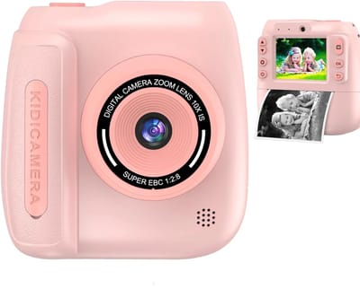 Camera - Kinder camera - 32GB-kaart - Direct printen - 1080P-video's - Draagbaar - Kerst- en verjaardagscadeaus voor kinderen (meisjes en jongens) - Roze