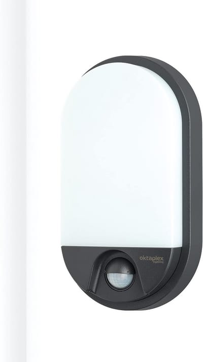 Buitenlamp met sensor - Wandlamp buiten - Veilige entree verlichten - Bewegingsdetectie instelbaar - 21 x 8.5 x 5 cm