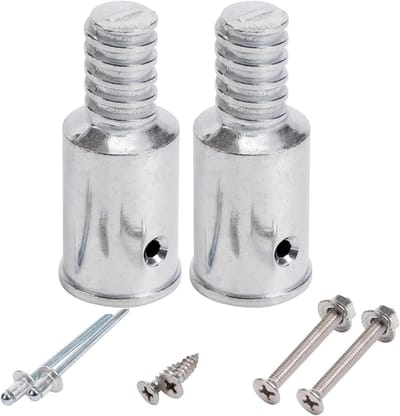 Vervangende verlengstang - Reparatieset bezem - Onderhoud klussen - Universele pasvorm - Set van 2 stuks - Zilver