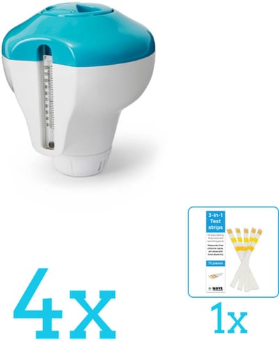 Intex Chloordrijver met thermometer - 29043NP - Volumebundel - Chloordrijver - 4-delig