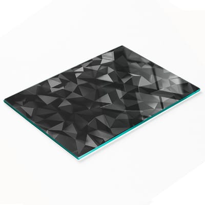 Decoratieve snijplank van gehard glas met 3D-afbeeldingen, 80x52 cm