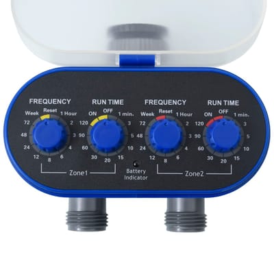 vidaXL Watertimer met dubbele uitgang en kogelkranen