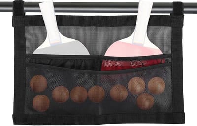 Tafeltennis Ballenhouder - Opbergnet - Sportuitrusting Organiseren - Gaasontwerp Ventilatie - 40 x 25 cm - Zwart