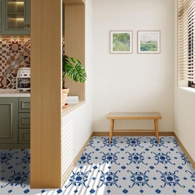 Dailygoods- Vinylvloer Zelfklevend - Tegelstickers 24 Stuks - Badkamer/Keuken - Makkelijk aan te brengen - Decoratief - Verwijderbaar zonder schade