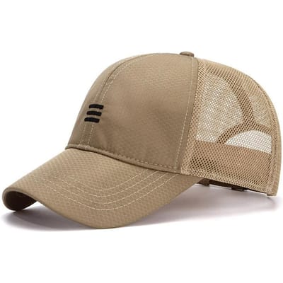 XL 65cm Grote Maat Heren Zomer Mesh Baseballpet Sneldrogend Outdoor Verstelbaar Snapback Casual Zonbescherming Eendensnavelpet L 58-60cm beige