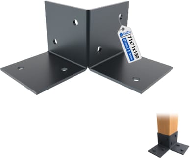 GeZu Impex Pergola Vloerbeugel 71 × 71 mm Anthraciet Poedergecoat – Stevige en duurzame bevestigingsbeugel voor pergolabalken