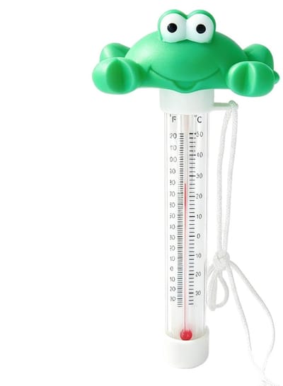 Zwembad Thermometer - Watermeter Drijvend - Temperatuur Meten - Leuk Zeedier Design - 19 cm - Grote Krab