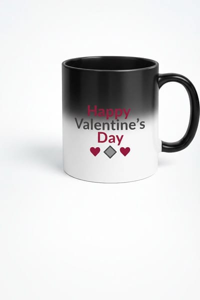 Magische Mok Happy Valentine's Day | Kleurveranderend Valentijn Koffiemok Cadeau