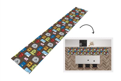 Keukenloper - Loper keuken - Patronen - Monster - Dieren - 300x50 cm - Keukenloper vinyl