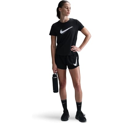 Nike One Swoosh Dri-fit Dames T-shirt Hj2204-010 - Kleur Zwart - Maat S