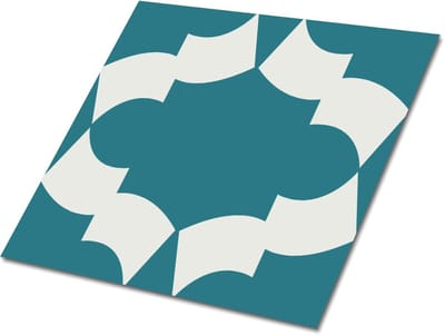 Tulup PVC Tegels - Abstract Patroon Vinyl Tegels - 30 cm x 30 cm - Blauw Zelfklevende PVC Tegels - Verpakking van 9 stuks - Zelfklevende Vinyl Tegels - Mozaïek Plaktegels - Vinyl Vloer Tegels - Plaktegels keuken en Badkamer
