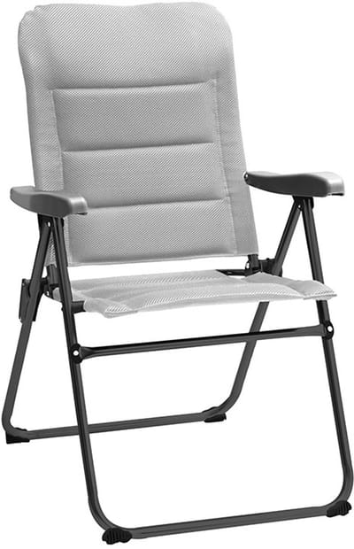 Brunner Klapstoel Skye 3D Compact - Grijs - Verstelbare rugleuning (6 posities) - Aluminium Frame - Lichtgewicht 4,3 kg - 120 kg Draagkracht
