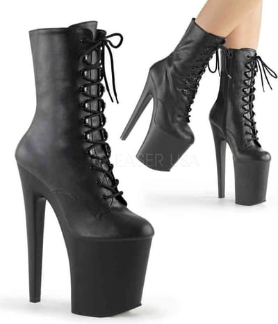 Pleaser - XTREME-1020 Plateau Laarzen, Paaldans schoenen - Paaldans schoenen - 38 Shoes - Zwart