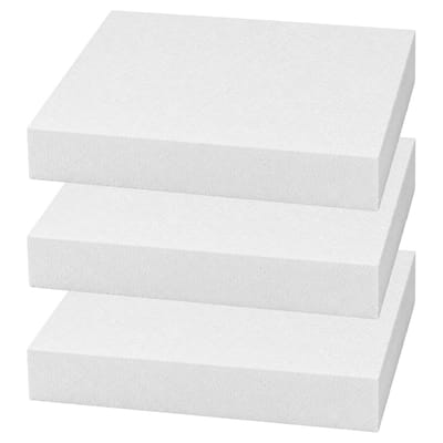 Piepschuim vormen - rechthoek - 3x - 25 x 30 x 4 cm - styropor hobby / DIY vorm - basis knutselfiguren