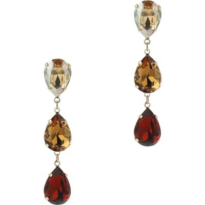 OTAZU Triple Drop Earhangers Topaz Gold, Brown Size: OS | Earrings Outlet | Dames | Bruin