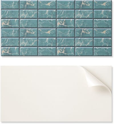 Zelfklevend vinylpaneel, perfect voor moderne interieurs, 100x50 cm, marmertegelpatroon.