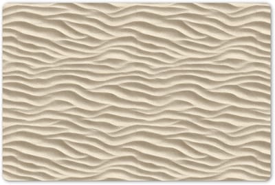 Placemats 45x30 cm - Placemat kunststof - 1 stuk - Zand - Golven - Beige - Borden onderleggers - Decoratie voor op tafel - Keuken tafeldecoratie accessoires - Vinyl onderlegger - Tafelversiering